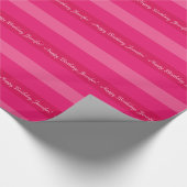 Pink-gestreiftes Packpapier Stripes Streifen (Ecke)