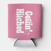 Pink "Gettin’ Hitched" Junggeselinnen-Abschied Sel Dosenkühler (Vorderseite)