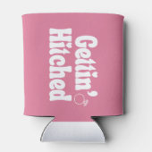 Pink "Gettin’ Hitched" Junggeselinnen-Abschied Sel Dosenkühler (Rückseite)