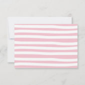 Pink Gezeichnet Stripe Babydusche bringen eine Buc Einladung (Rückseite)