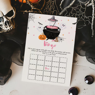 Pink Ghost Baby Brew Baby Showdusche Bingo Game
