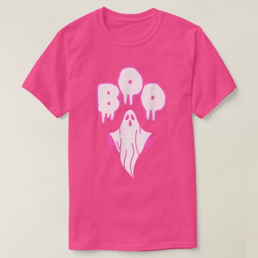 Pink Ghost Boo Halloween Costume T-Shirt (Design vorne)