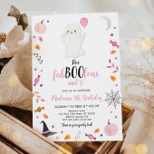 Pink Ghost Fab-boo-lous und Five Birthday Einladung