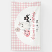 Pink Ghost Halloween 1. Geburtstag Party Banner (Vertikal)
