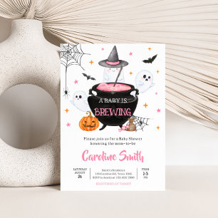 Pink Ghost Halloween Baby Braut Baby Dusche Einladung