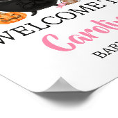 Pink Ghost Halloween Baby Braut Willkommen Poster (Ecke)