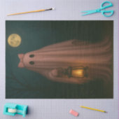 Pink Ghost Halloween Dekoupage Whimsical Goth Seidenpapier (Basteln)
