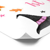 Pink Ghost Halloween Geburtstagswillkommen Poster (Ecke)