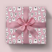 Pink Ghost Halloween Geschenkpapier