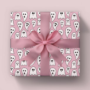 Pink Ghost Halloween Geschenkpapier Set