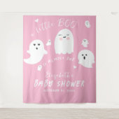 Pink Ghost Halloween Girl Babydusche Wandteppich (Vorderseite)