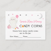 Pink Ghost Halloween Guess Wie viele Spiel Begleitkarte (Vorderseite)