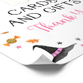 Pink Ghost Halloween Karten & Geschenke Party Zeic Poster (Ecke)