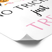 Pink Ghost Halloween keine Tricks Nur Leckereien u Poster (Ecke)