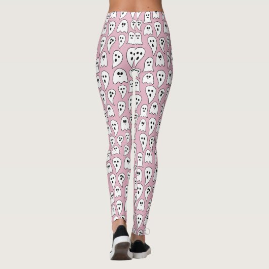 Pink Ghost Halloween Leggings (Rückseite)