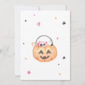 Pink Ghost Halloween Little Boo Baby Dusche Einladung (Rückseite)