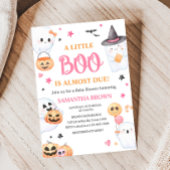 Pink Ghost Halloween Little Boo Baby Dusche Einladung