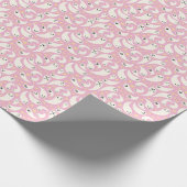 Pink Ghost Halloween-Muster Geschenkpapier (Ecke)