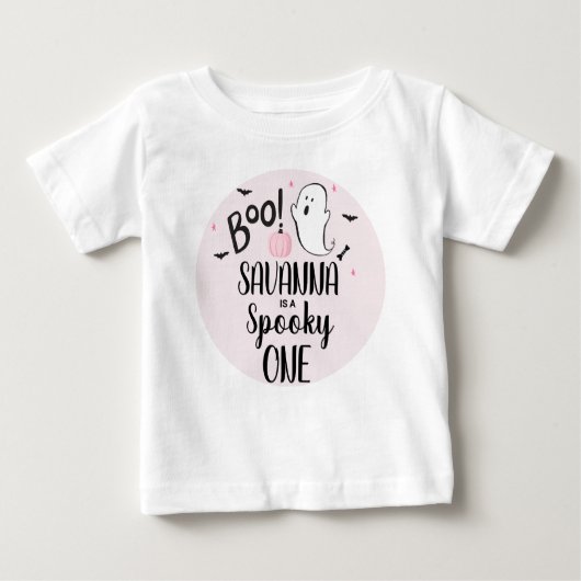 Pink Ghost Halloween Party Baby T-shirt (Vorderseite)
