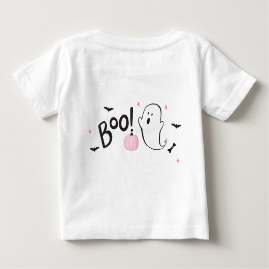 Pink Ghost Halloween Party Baby T-shirt (Rückseite)