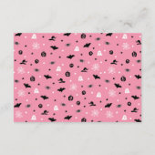 Pink Ghost Halloween Spooky Boo Diaper Raffel Begleitkarte (Rückseite)