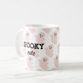 Pink Ghost Halloween Spooky Niedlich Kaffeetasse (Vorderseite Links)