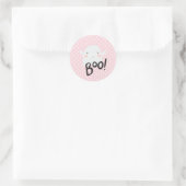 Pink Ghost Halloween Sticker (Tasche)