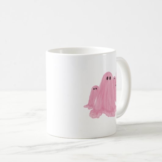 Pink Ghost Halloween Tasse (VorderseiteRechts)