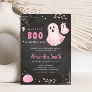 Pink Ghost Little Boo Baby Dusche Einladung