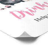 Pink Ghost Little Boo Trinkschild Poster (Ecke)