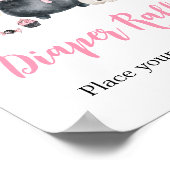 Pink Ghost Little Boo Windel-Raffle-Schild Poster (Ecke)