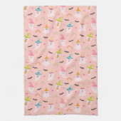 Pink Ghost Rainbow Muster Halloween Küchentuch (Vertikal)