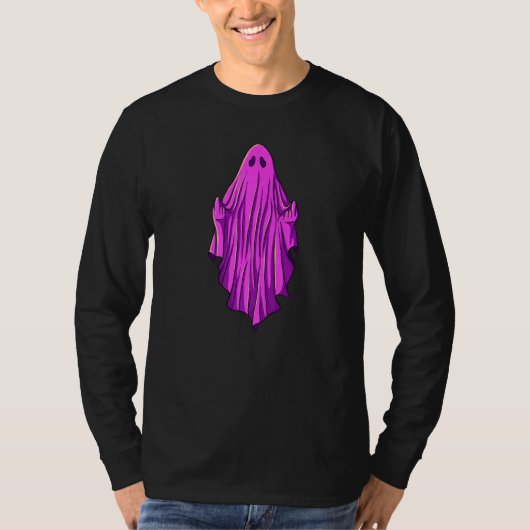Pink ghost with middle fingers T-Shirt (Vorderseite)