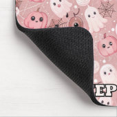 Pink Ghosts & Pumpkins Whimsisches Halloween Mousepad (Ecke)