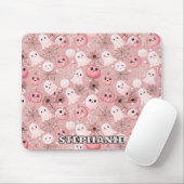 Pink Ghosts & Pumpkins Whimsisches Halloween Mousepad (Mit Mouse)
