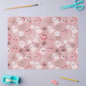 Pink Ghosts & Pumpkins Whimsisches Halloween Seidenpapier (Basteln)