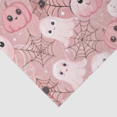 Pink Ghosts & Pumpkins Whimsisches Halloween Seidenpapier (Detail)