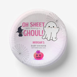 Pink Ghoul Halloween Girl Baby Dusche Pappteller