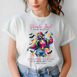 Pink Ghouls Hallowen Junggeselinnen-Abschied T-Shirt<br><div class="desc">Machen Sie sich bereit, mit unserem Pink Ghouls Halloween Junggeselinnen-Abschied T - Shirt stilvoll zu feiern! Dieses lustige und festliche Shirt zeichnet sich durch ein gewagtes rosa Design aus, das perfekt für die zukünftige Braut und ihre Ghoulstruppe geeignet ist. Egal, ob Sie die Stadt treffen oder eine lustige Nacht in...</div>