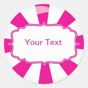 Pink Giant Lollipop Süßigkeiten Buffet Label Runder Aufkleber