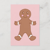 Pink Gingerbread Boy Gift Tags Begleitkarte (Rückseite)