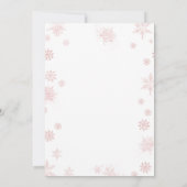 Pink Gingerbread Christmas Baby Shower Snowflakes Einladung (Rückseite)