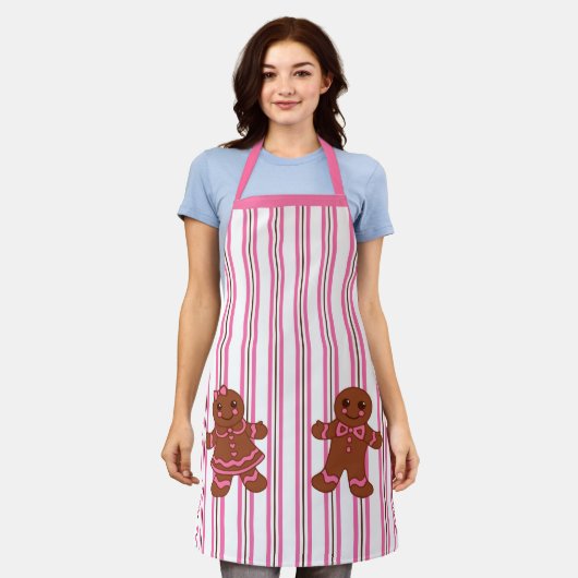 Pink Gingerbread Cookies Baking Apron Schürze (Getragen)
