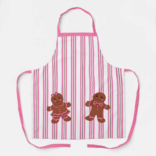 Pink Gingerbread Cookies Baking Apron Schürze (Vorderseite)