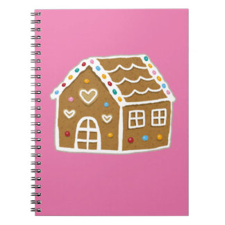 Pink Gingerbread House Notizblock