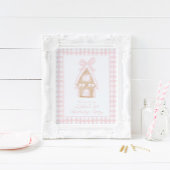 Pink Gingerbread House Party Plakatzeichen individ Poster