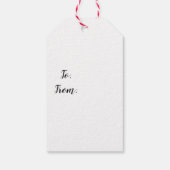 Pink Gingerbread House Village Illustration Geschenkanhänger (Rückseite)