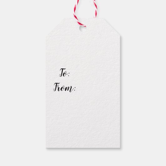 Pink Gingerbread House Village Illustration Geschenkanhänger (Rückseite)