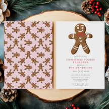 Pink Gingerbread Man Cookie Exchange Weihnachten