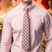 Pink Gingerbread Man Polka Dot Weihnachten Krawatte
